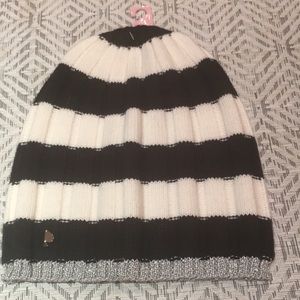 Kate Spade ♠️ beanie- one size . Metal logo brand new